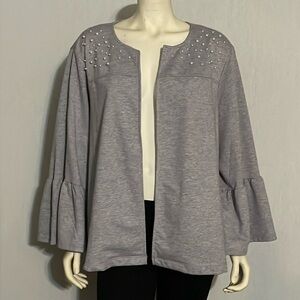 LANE BRYANT, jacket w/peals. Size 26/28
